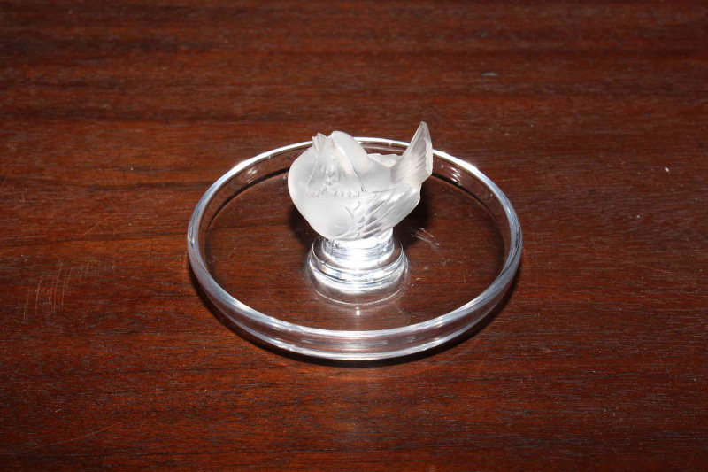 Lalique bird ring tray