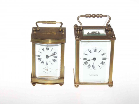 Two brass cased carriage clocks