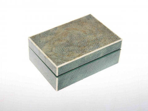 Asprey shagreen cigarette box, circa 1920/30
