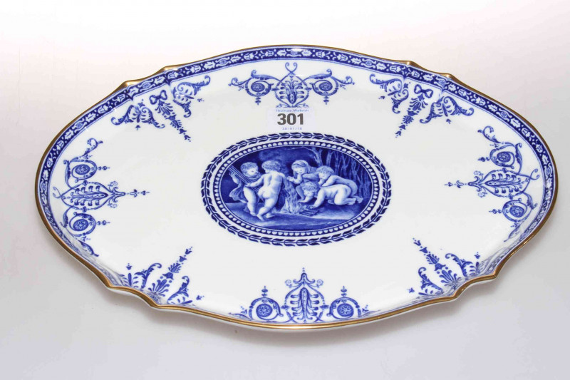Wedgwood blue and white tray, circa 1900