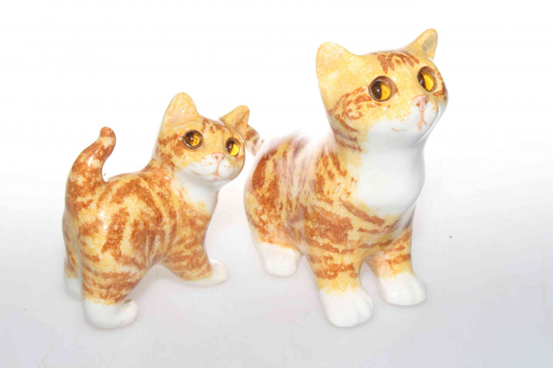 Two Winstanley models of cats, size 1 & 2