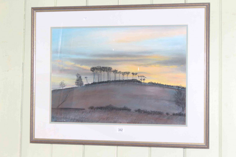 Audrey Carr, Jockeys Cap, signed and dated '96, pastel, framed