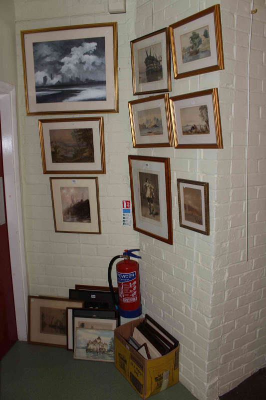 Collection of 19th Century and later prints and watercolours