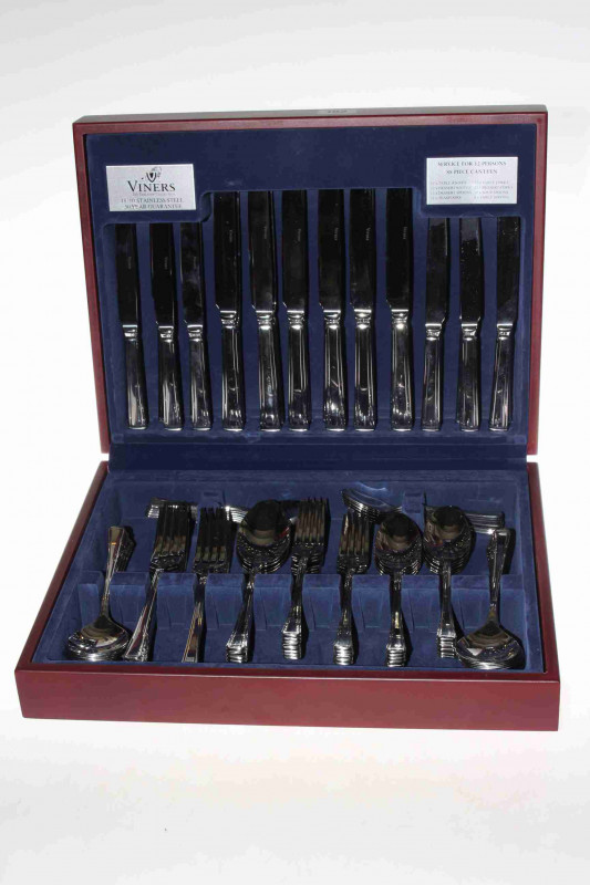 Viners canteen of stainless steel cutlery