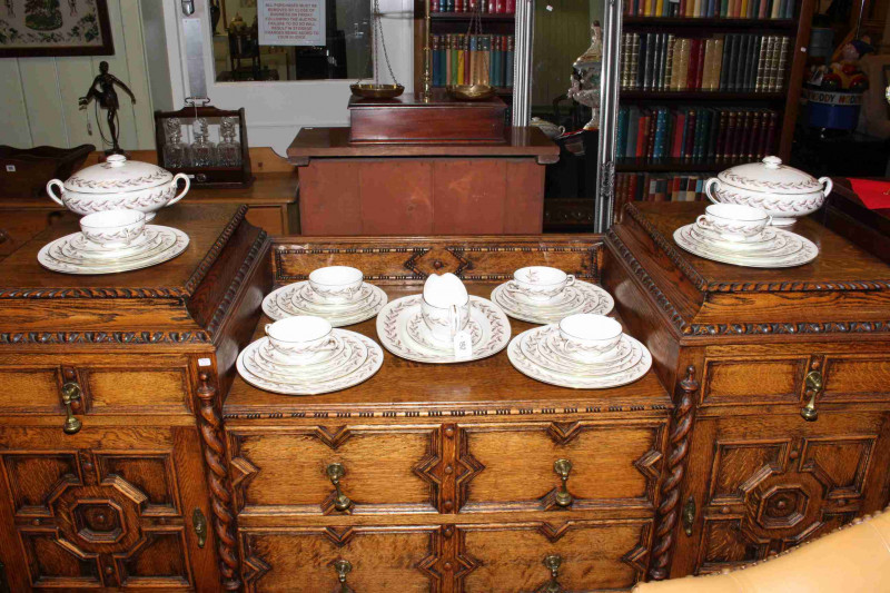 Thirty five piece Minton 'Rosewood' dinner service