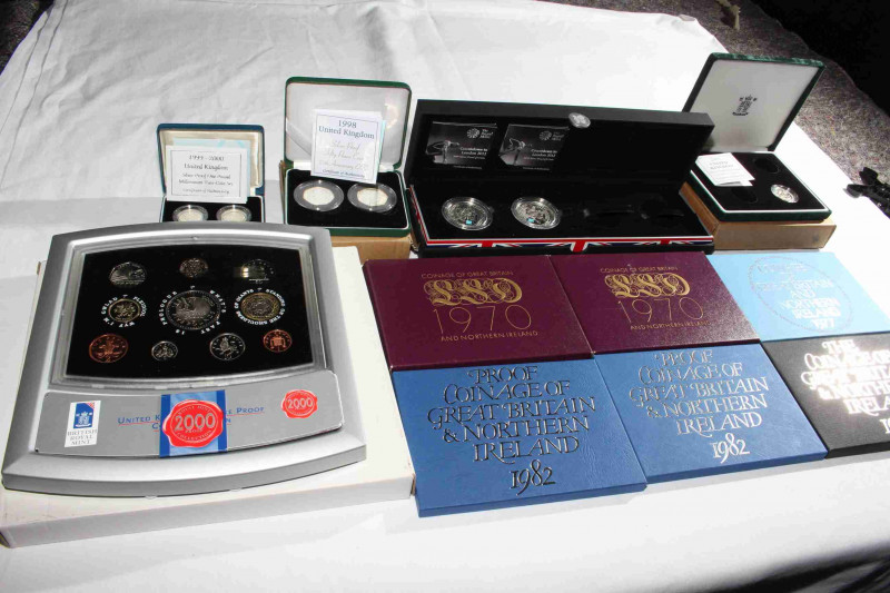 Collection of coinage, some proof silver, etc