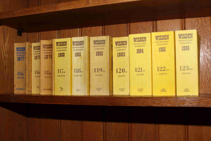 Ten Wisden Cricketers Almanacks 1977 to 1986