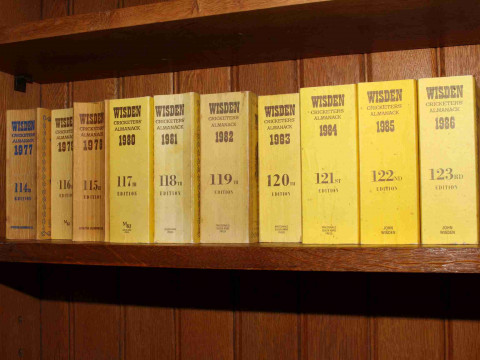 Ten Wisden Cricketers Almanacks 1977 to 1986
