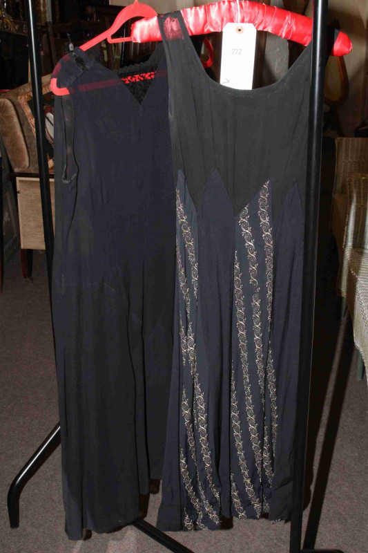 Two Chiffon evening gowns