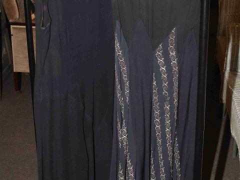 Two Chiffon evening gowns