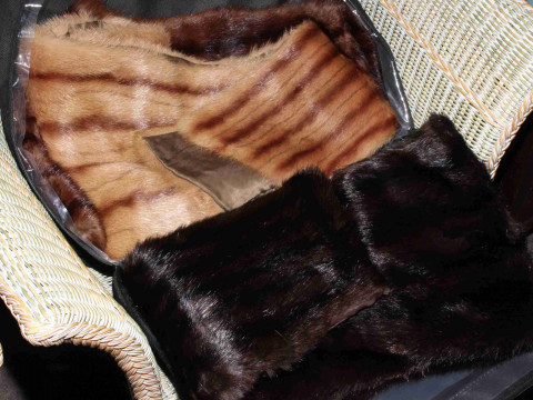 Mink stole and two other soles