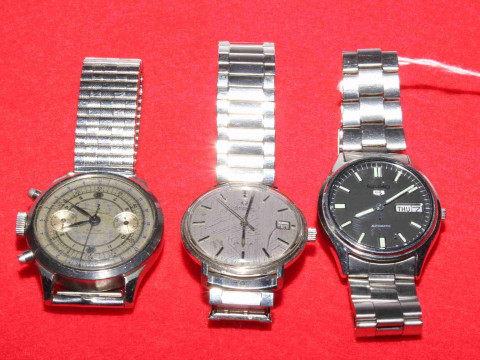 Three watches including Omega and Mulco