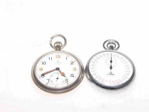 WWII Omega military pocket watch and a stopwatch (2)