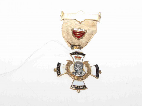 Royal Masonic Institution for Girls silver gilt and enamel medal
