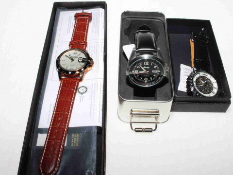 Jeep branded watch and two others