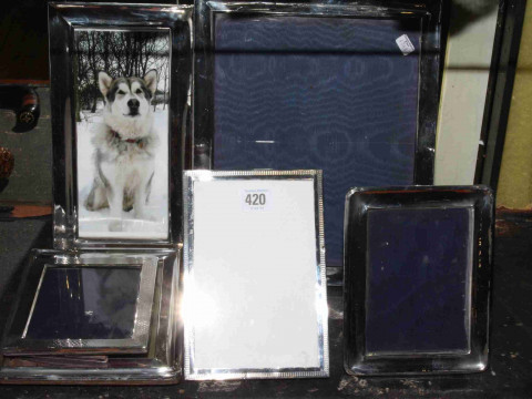 Collection of six silver mounted photograph frames