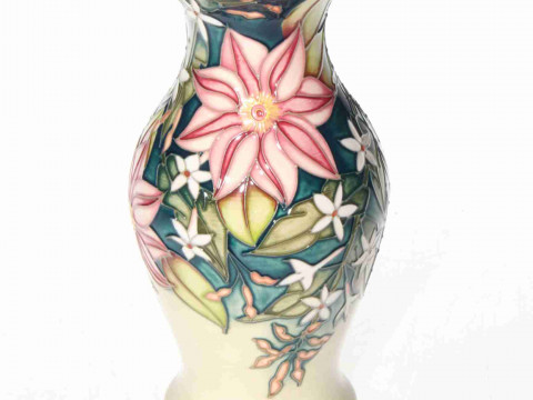 Moorcroft Pottery flower decorated vase