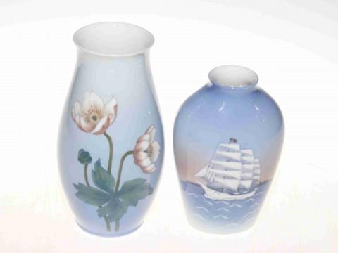 Two B & G Copenhagen vases