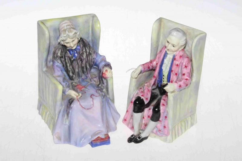 Pair Royal Doulton figures, Derby and Joan