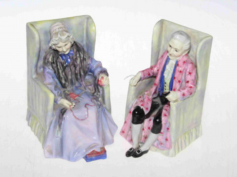 Pair Royal Doulton figures, Derby and Joan