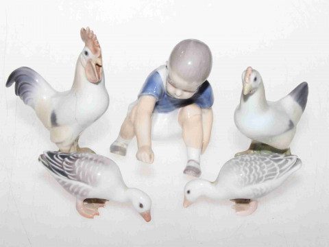 B & G figure, hens and ducks (5)