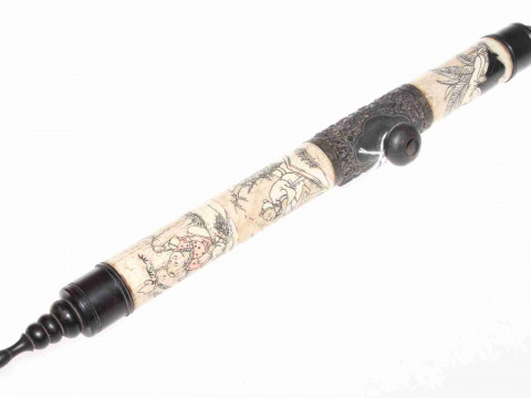 Oriental carved bone horn
