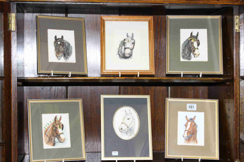 DM & EM Alderson, six watercolours studies of horses