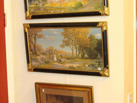 Hermann Rudishi, 'Southern Glory' and 'My Lady's Terrace', pair framed...
