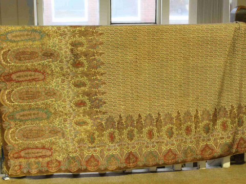19th Century shawl 3.38 by 1.68
