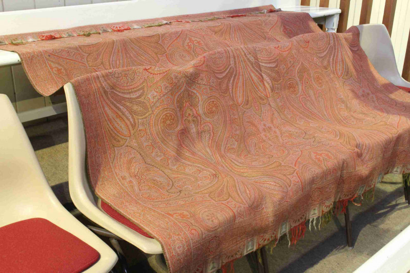 19th Century Paisley pattern shawl 1.72 by 1.68