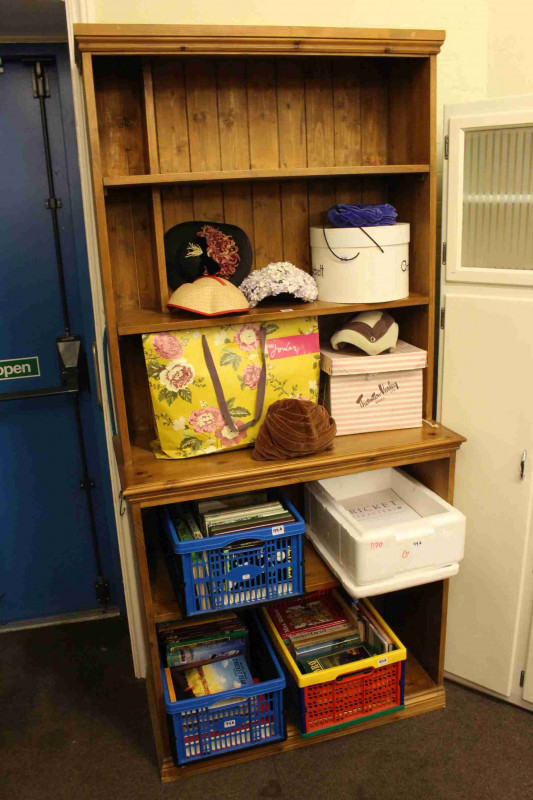 Pine open book cabinet