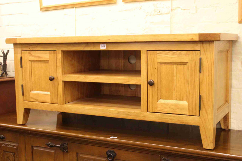 Light oak entertainment unit