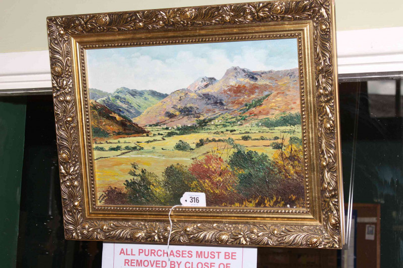 Gerald Hodgson, Cumbrian landscape, signed, oil, framed