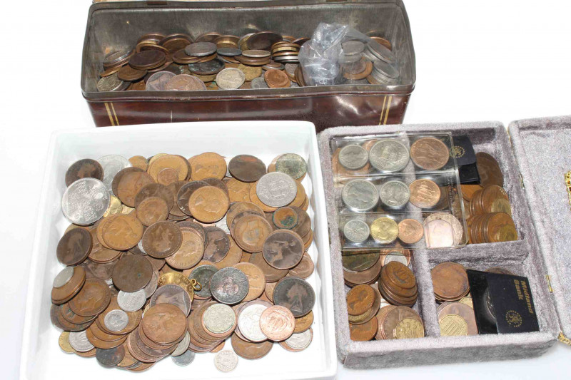 Three boxes of coins