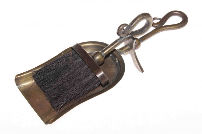 Hearth brush and shovel