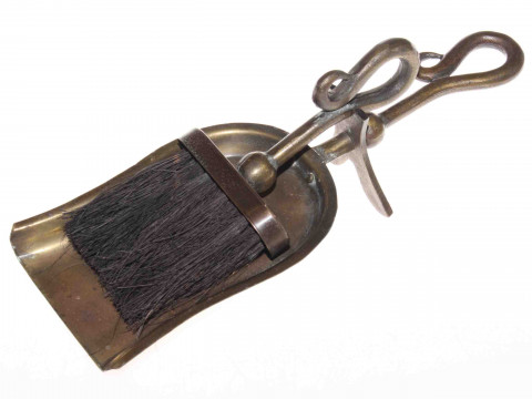 Hearth brush and shovel