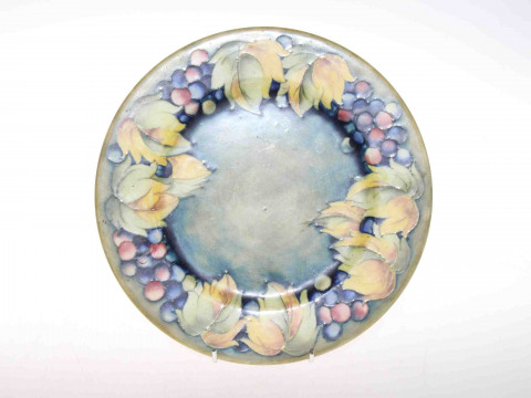 Moorcroft leaf and berries plate, 30cm