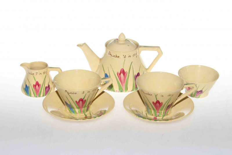 Goss crocus tea service for two