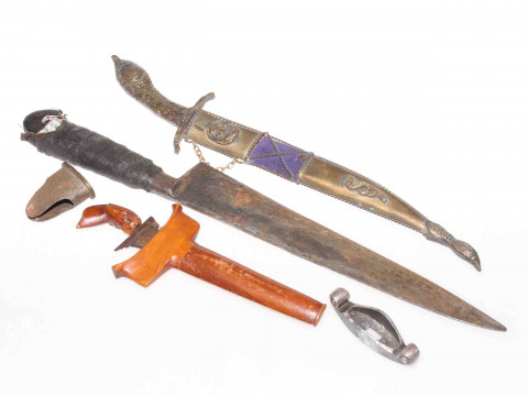 Three edged weapons etc.