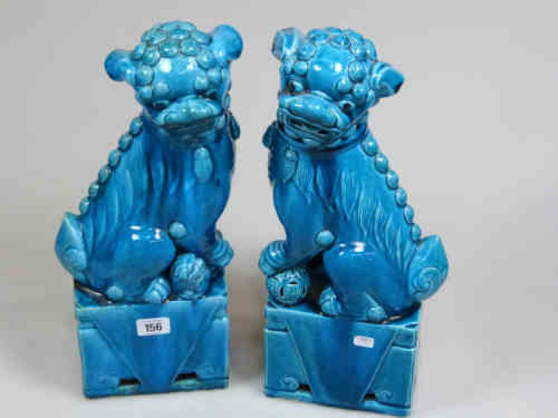 Pair of Chinese Dogs of Fo, 40cm High