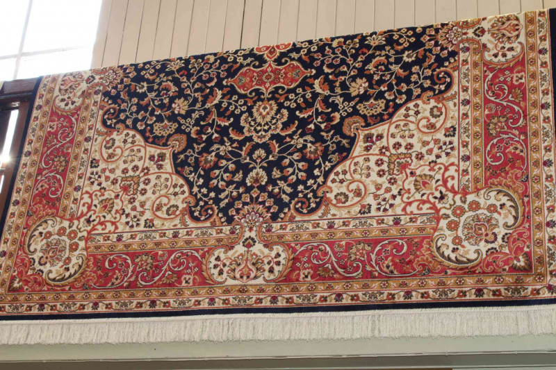Blue ground Keshan rug 2.80 by 2.00