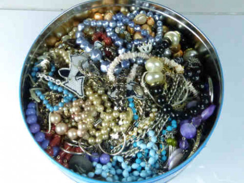 Tin of Costume Jewellery
