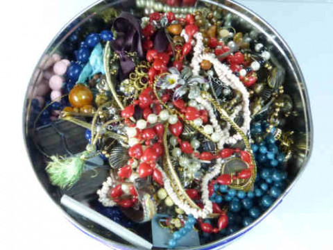 Tin of Costume Jewellery