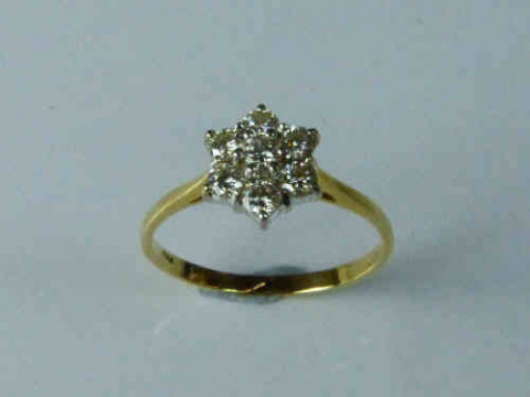 18ct Gold Seven Stone Diamond Ring