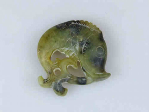 Carving of a Fish Probable Chinese Jade