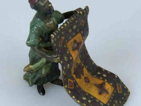 Cold Painted Bronze, Carpet Seller, Stamped VIENNA