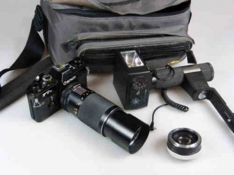 Canon FTB Camera with 300 lens, 20-28 macro, etc.
