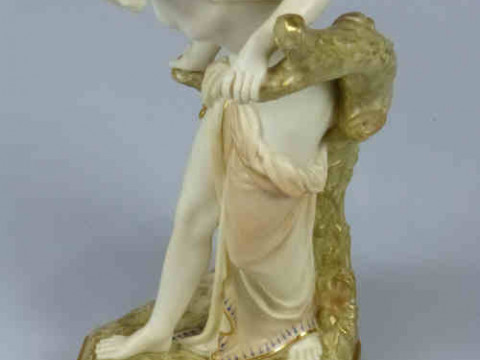 Royal Worcester Figure No. 486 'The Bather Revealed', 26cm high