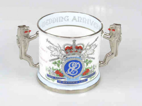 Paragon Silver Wedding Commemorative Loving Cup