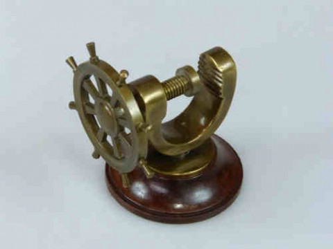Nut Cracker in the form of Brass Ship's Wheel